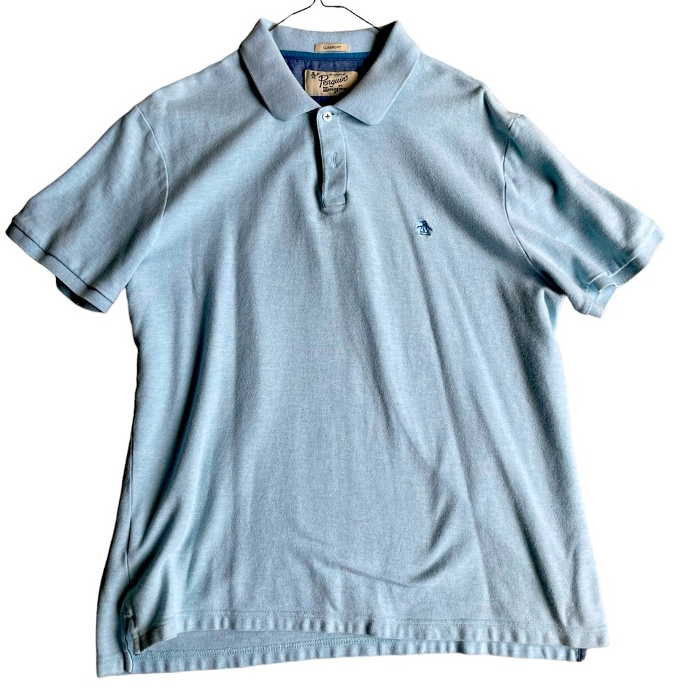Men’s large light blue Original Penguin short sleeve polo shirt